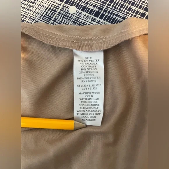 Connected Petite Dress Women’s 6P Black/Brown Stripes Fit & Flare - Picture 5 of 5